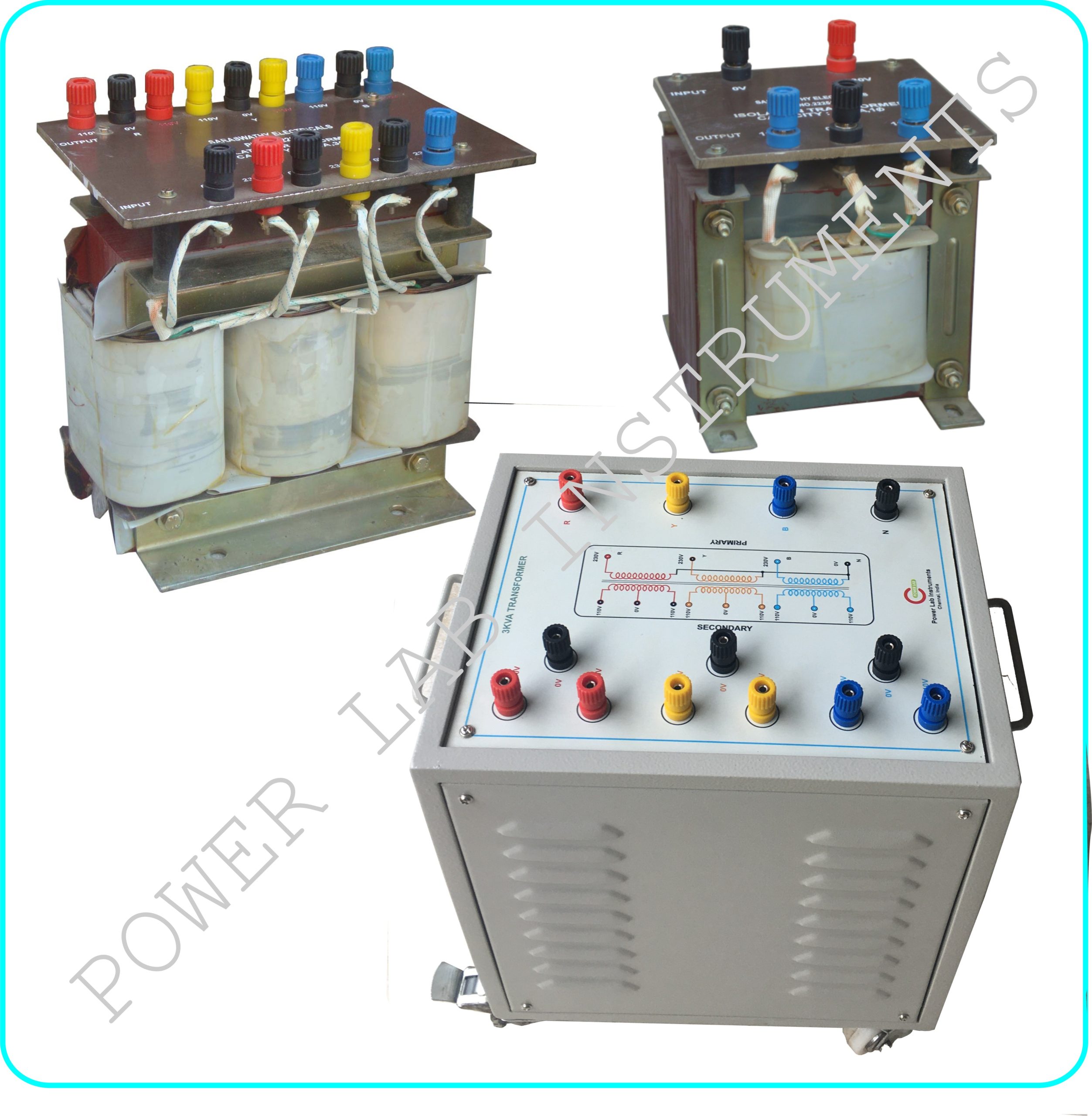1 Ph. /3 Ph. ISOLATION TRANSFORMERS for Machines lab (PML-10)